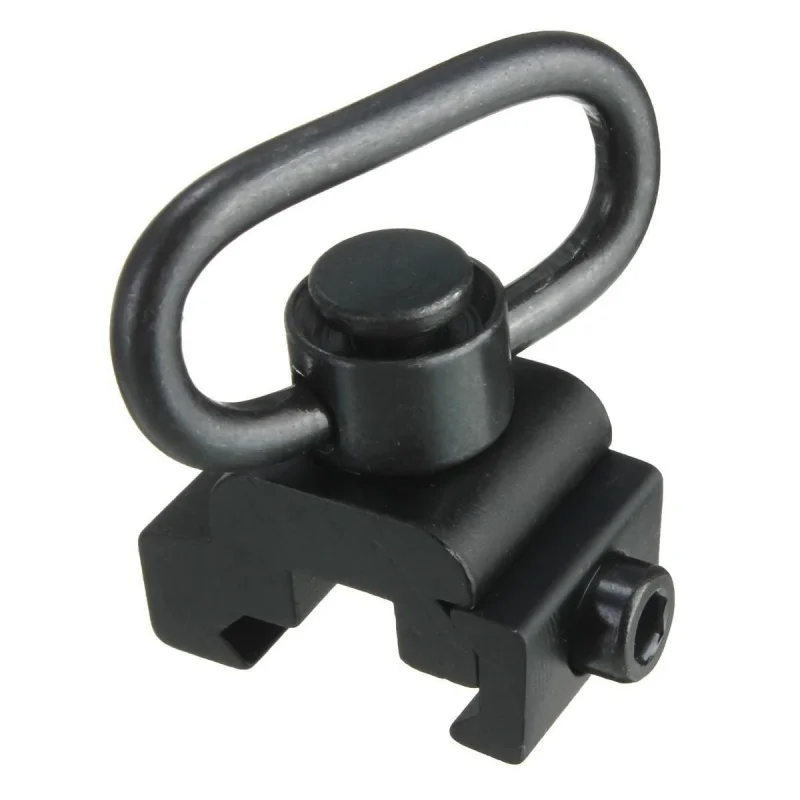 Quick Release Detach QD Sling Swivel Attachment w/ 20mm Picatinny Rail Mount Black
Quick Release Detach QD Sling Swivel Attachment w/ 20mm Picatinny Rail Mount Black