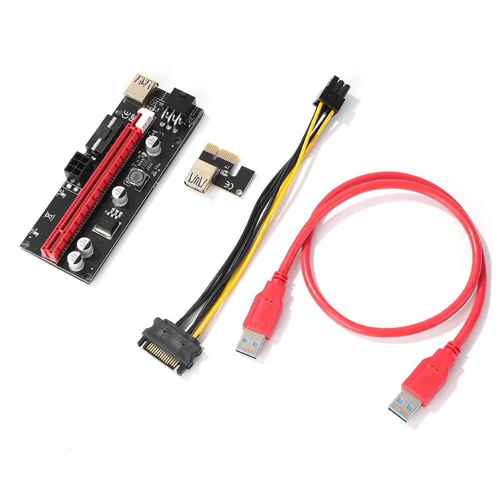 VER009S PCI Express Riser PCIe 1X to 16X Extender SATA Adapter Card for GPU Miner Mining
VER009S PCI Express Riser PCIe 1X to 16X Extender SATA Adapter Card for GPU Miner Mining