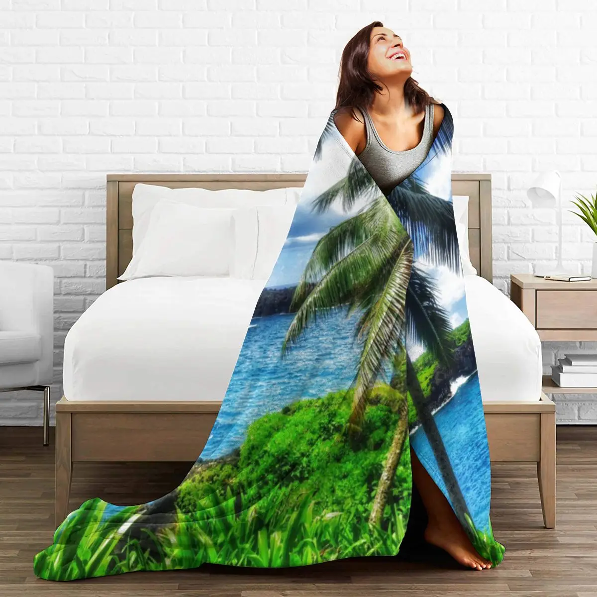 Hawaiian Scene Microfiber Fleece Blanket Ultra Soft Throw Blanket Warm Lightweight Flannel Blanket for Couch Sofa Bed Office
Hawaiian Scene Microfiber Fleece Blanket Ultra Soft Throw Blanket Warm Lightweight Flannel Blanket for Couch Sofa Bed Office