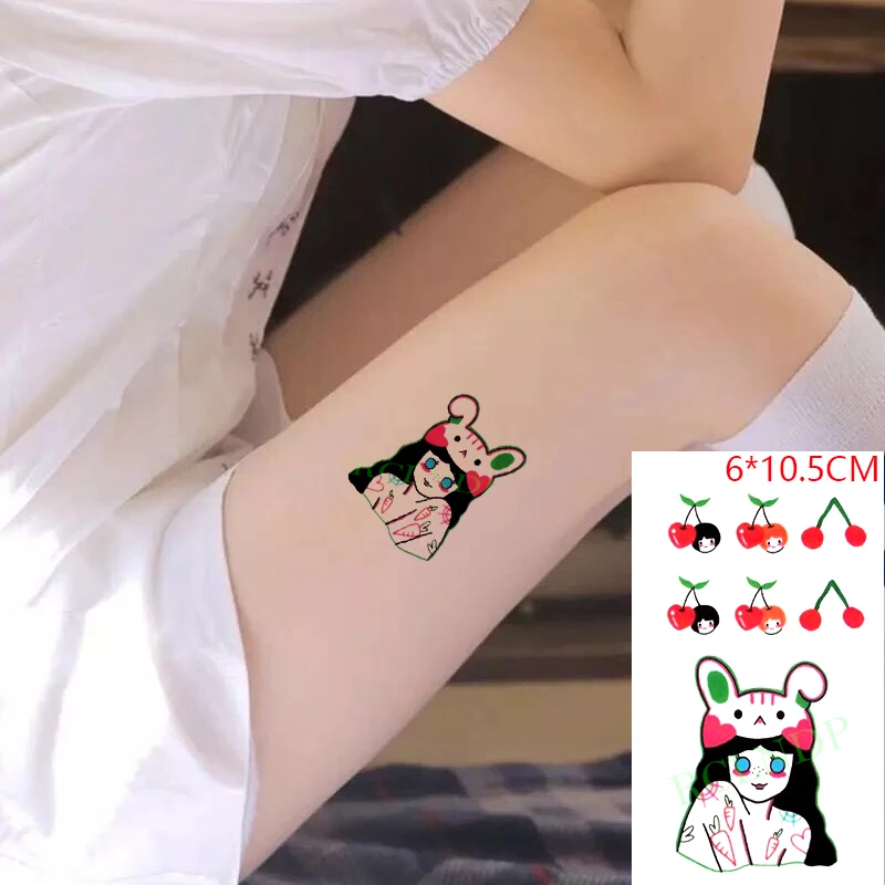 Waterproof Temporary Tattoo Sticker Lovely Rabbit Cartoon Girl Cherry
Waterproof Temporary Tattoo Sticker Lovely Rabbit Cartoon Girl Cherry