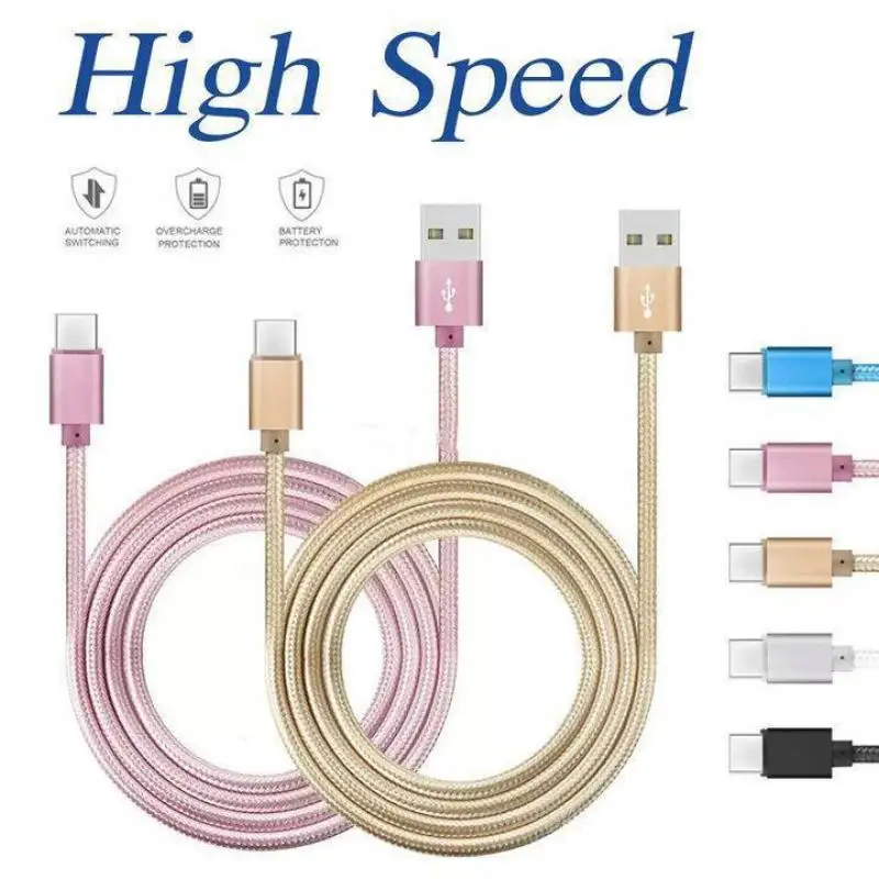 High Speed Fast Charging Cable Metal Housing Braided Micro USB Durable Tinning Type C 8 Pin For iphone | Мобильные телефоны и