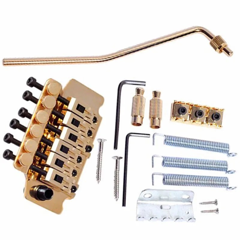 K1KD Gold Tremolo System Double Locking Replacement Guitar Tremolo Bridge
K1KD Gold Tremolo System Double Locking Replacement Guitar Tremolo Bridge