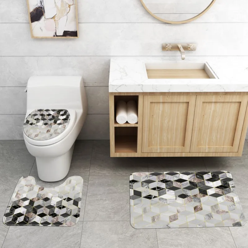 2021 New Style Hot Sale 3D Home Furnishing Shower Floor Mat Base Mat Toilet Mat Combination Set Creative household items
2021 New Style Hot Sale 3D Home Furnishing Shower Floor Mat Base Mat Toilet Mat Combination Set Creative household items