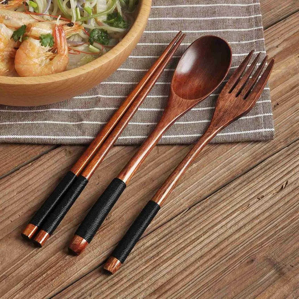 3 Pcs Wooden Spoon Fork Chopsticks Tableware Set Wooden Cutlery Set Dishes Serving For Home Kitchen cuisine outils Eco-Friendly
3 Pcs Wooden Spoon Fork Chopsticks Tableware Set Wooden Cutlery Set Dishes Serving For Home Kitchen cuisine outils Eco-Friendly