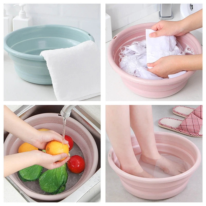 Folding Basin Portable Wash Basin Folding Plastic Laundry Tub Bathroom Kitchen Accessories Travel Folding Basin Space Saving 
Folding Basin Portable Wash Basin Folding Plastic Laundry Tub Bathroom Kitchen Accessories Travel Folding Basin Space Saving