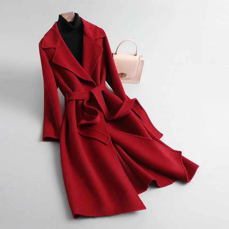 2021 Autumn Women's Coats Lady Outerwear Cashmere Long Jackets Streetwear Wool Overcoats Female QN3708
2021 Autumn Women's Coats Lady Outerwear Cashmere Long Jackets Streetwear Wool Overcoats Female QN3708