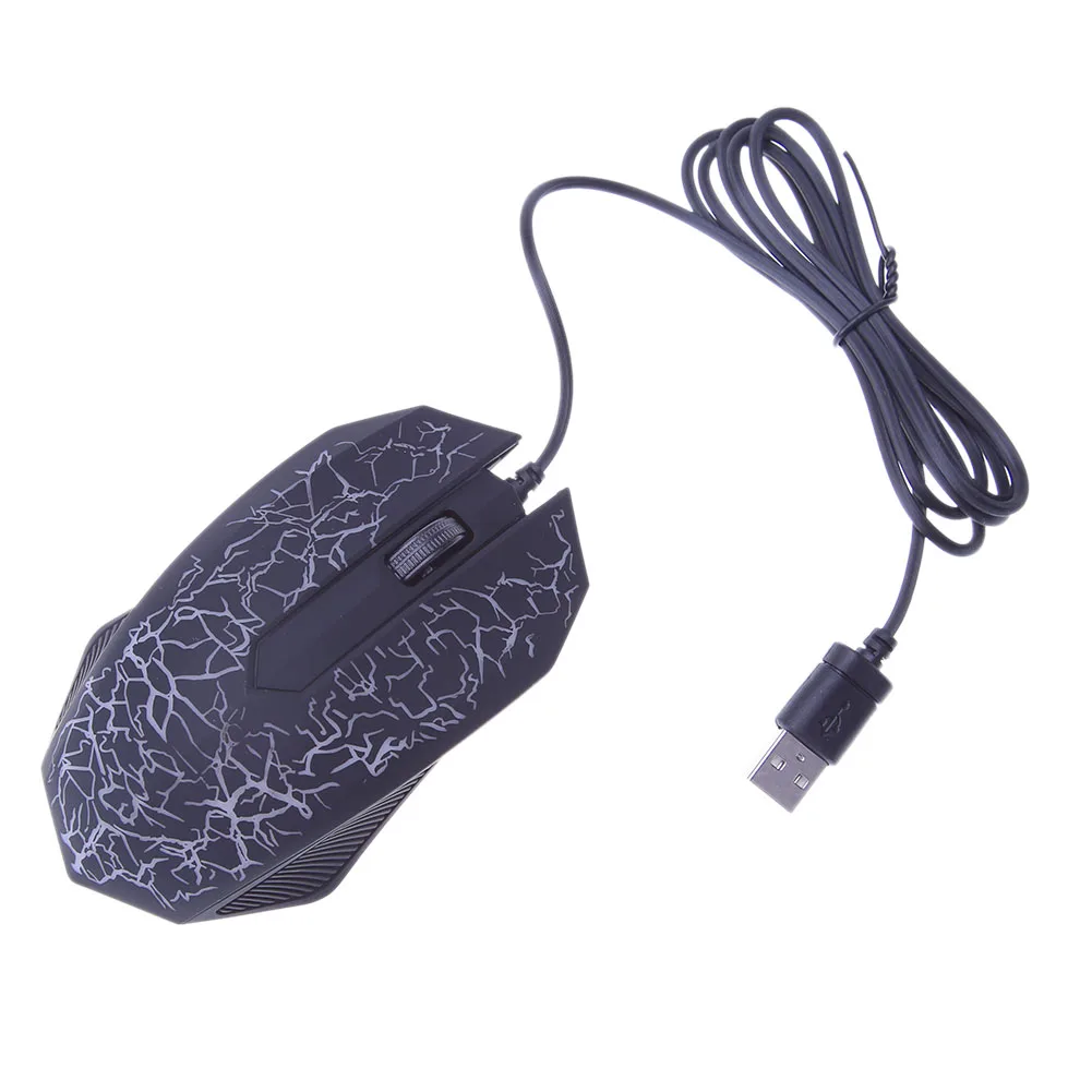 Компьютерная мышь Проводная игровая USB 2400DPI 3 Кнопки оптическая цветная с