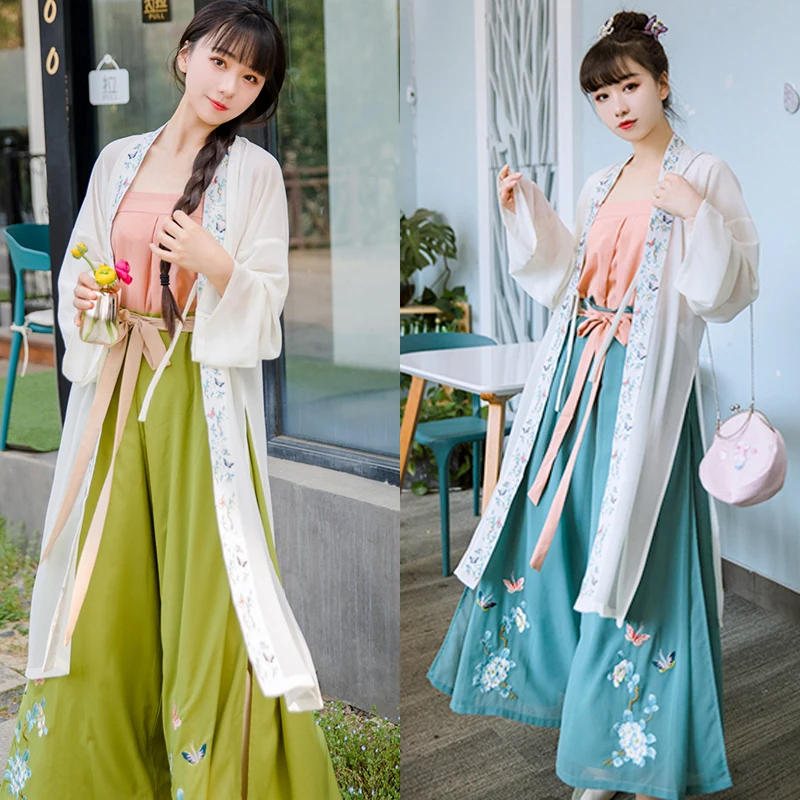 Женский Оригинальный топ и брюки Hanfu 2020, 3 шт., летнее улучшенное платье Hanfu, Повседневные Классические танцевальные костюмы Hanfu DQS4738
Женский Оригинальный топ и брюки Hanfu 2020, 3 шт., летнее улучшенное платье Hanfu, Повседневные Классические танцевальные костюмы Hanfu DQS4738