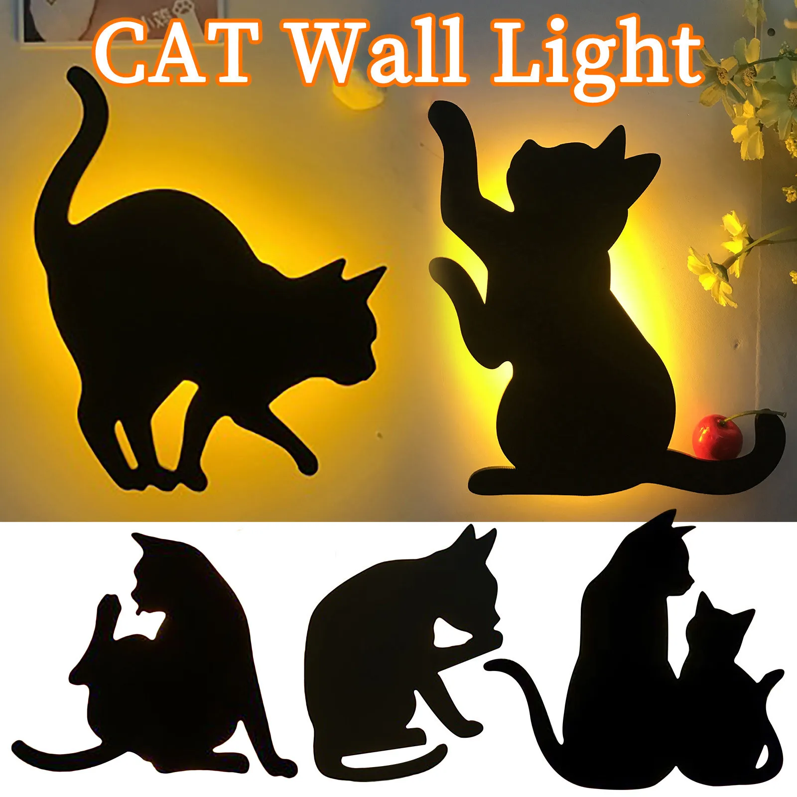 Smart LED Cat Night Light Projection Lamp Wall Light Voice Control 3D Voice Control Cat Light Children Sleep Toy Room Decoration
Smart LED Cat Night Light Projection Lamp Wall Light Voice Control 3D Voice Control Cat Light Children Sleep Toy Room Decoration