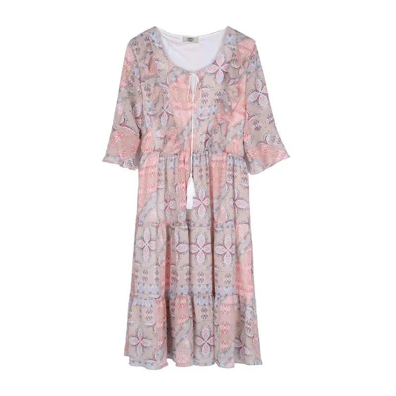 Women 2020 Summer Plus Size Dress Female Fashion Floral Printed O-Neck Casual Half Sleeve Chiffon Summer Dresses Vestidos V216
Women 2020 Summer Plus Size Dress Female Fashion Floral Printed O-Neck Casual Half Sleeve Chiffon Summer Dresses Vestidos V216