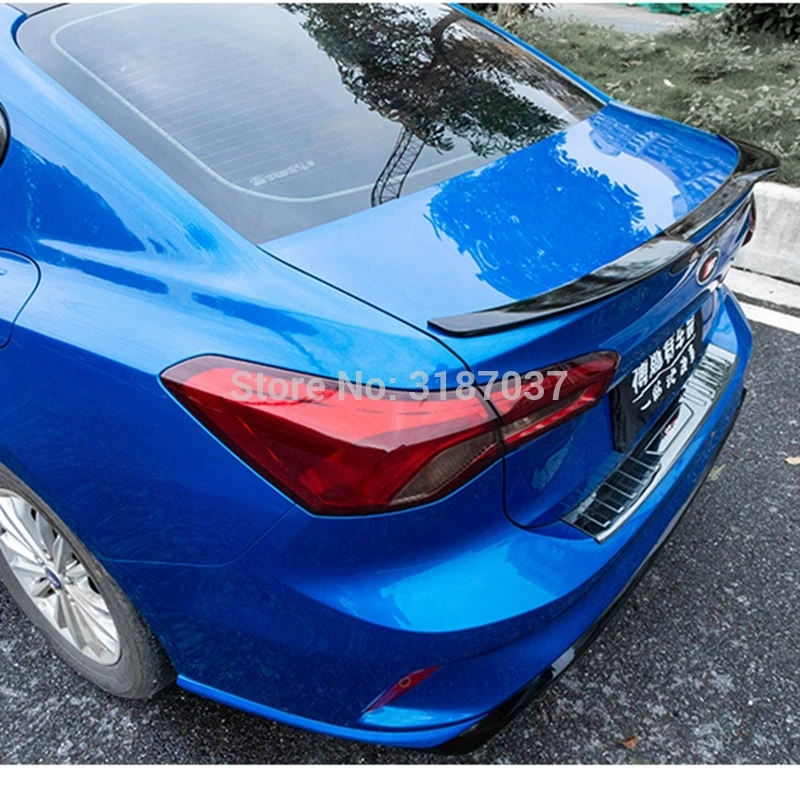 

For Focus Spoiler 2019+ Focus Hig M4 style ABS Plastic Unpainted Color Rear Roof Spoiler Wing Trunk Lip Boot Cover Car Styling