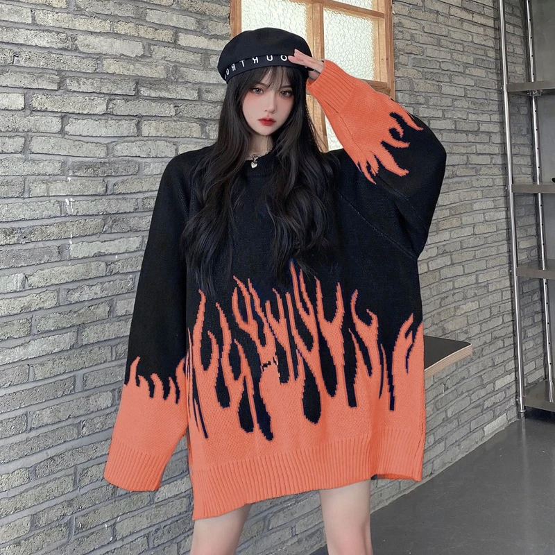 Women's Oversize Sweater Knitted Long Sleeve Top Embroidery Women's Jumper Street Style Fall 2021 Womens Fashion Woman Sweater
Women's Oversize Sweater Knitted Long Sleeve Top Embroidery Women's Jumper Street Style Fall 2021 Womens Fashion Woman Sweater