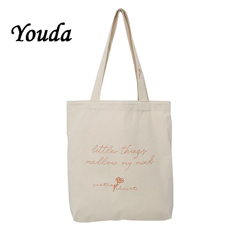 New Women's Canvas Shoulder Bag Student Flower Embroidery Female Handbag Korean Fashion Large Capacity Reusable Shopping Bag
New Women's Canvas Shoulder Bag Student Flower Embroidery Female Handbag Korean Fashion Large Capacity Reusable Shopping Bag