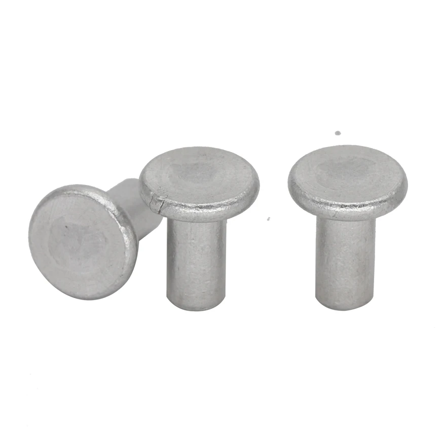 

M4 M5 M4*6 M4x6 M5*12 M5x12 Silver Tone GB109 Aluminium Rivets AL Aluminum Knock Flat Head Solid Rivet