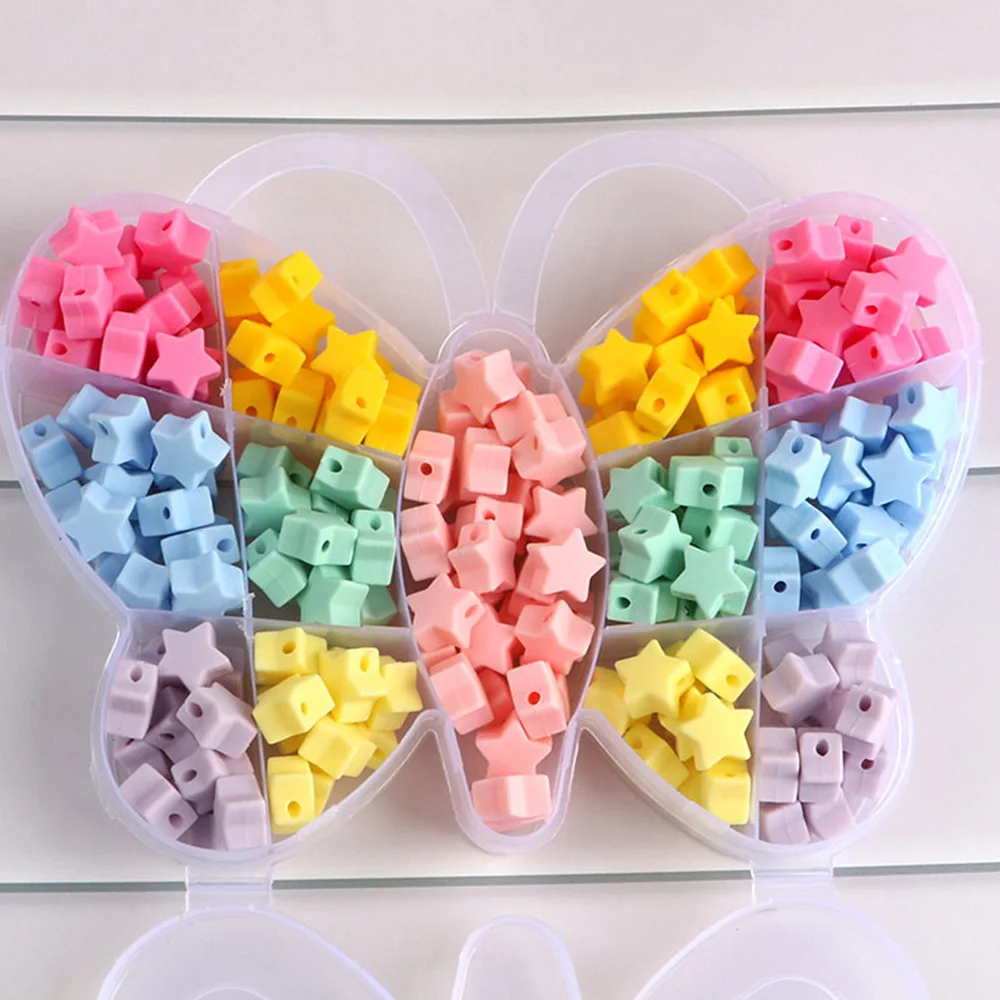 Sunrony 100pcs Silicone Beads For Jewelry Making Food Grade Mini Star Teether DIY Pacifier Chain Jewelry Accessories Baby Toys
Sunrony 100pcs Silicone Beads For Jewelry Making Food Grade Mini Star Teether DIY Pacifier Chain Jewelry Accessories Baby Toys