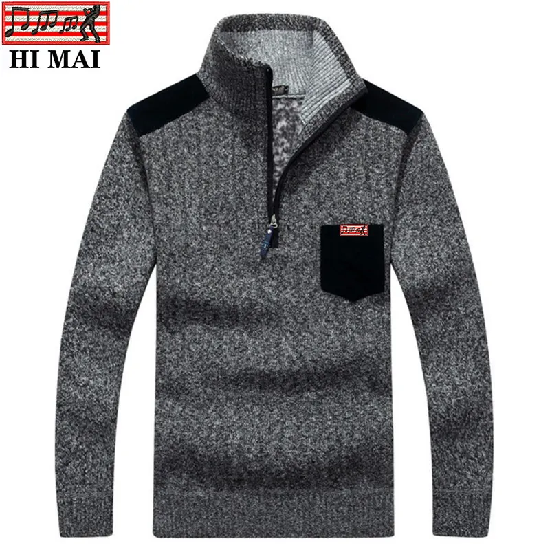 Men's Sweaters Stand Collar Autumn Winter Warm Cashmere Wool Half cardigan Zipper Pullover Sweaters Man Casual Knitwear Slim Fit
Men's Sweaters Stand Collar Autumn Winter Warm Cashmere Wool Half cardigan Zipper Pullover Sweaters Man Casual Knitwear Slim Fit