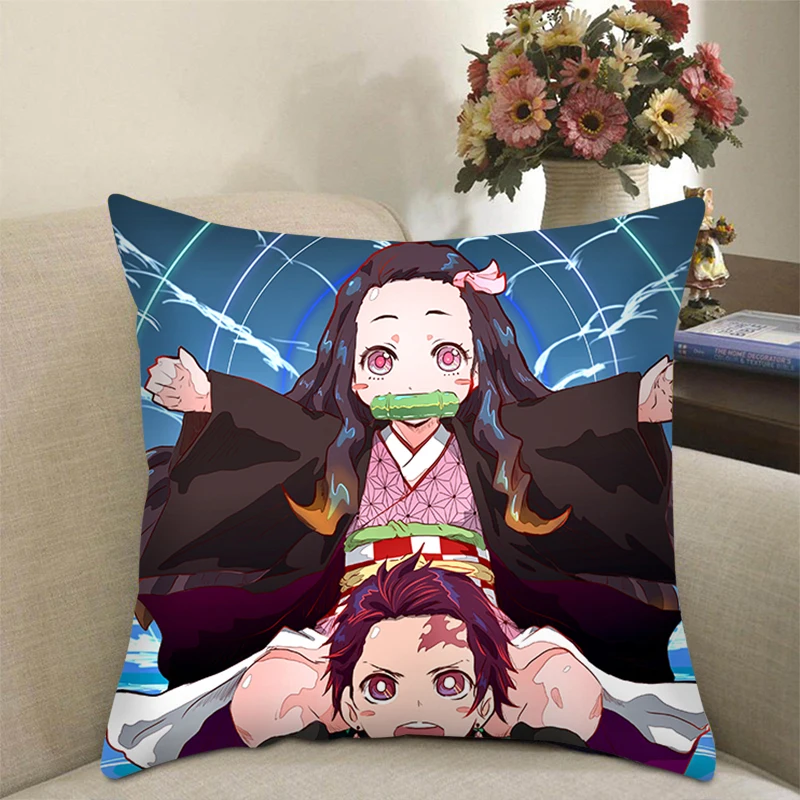 45x45cm Demon Slayer Kimetsu No Yaiba Pillowcase Tanjirou Nezuko Zenitsu Inosuke Anime Throw PillowCase Decorative Cushion Cover
45x45cm Demon Slayer Kimetsu No Yaiba Pillowcase Tanjirou Nezuko Zenitsu Inosuke Anime Throw PillowCase Decorative Cushion Cover