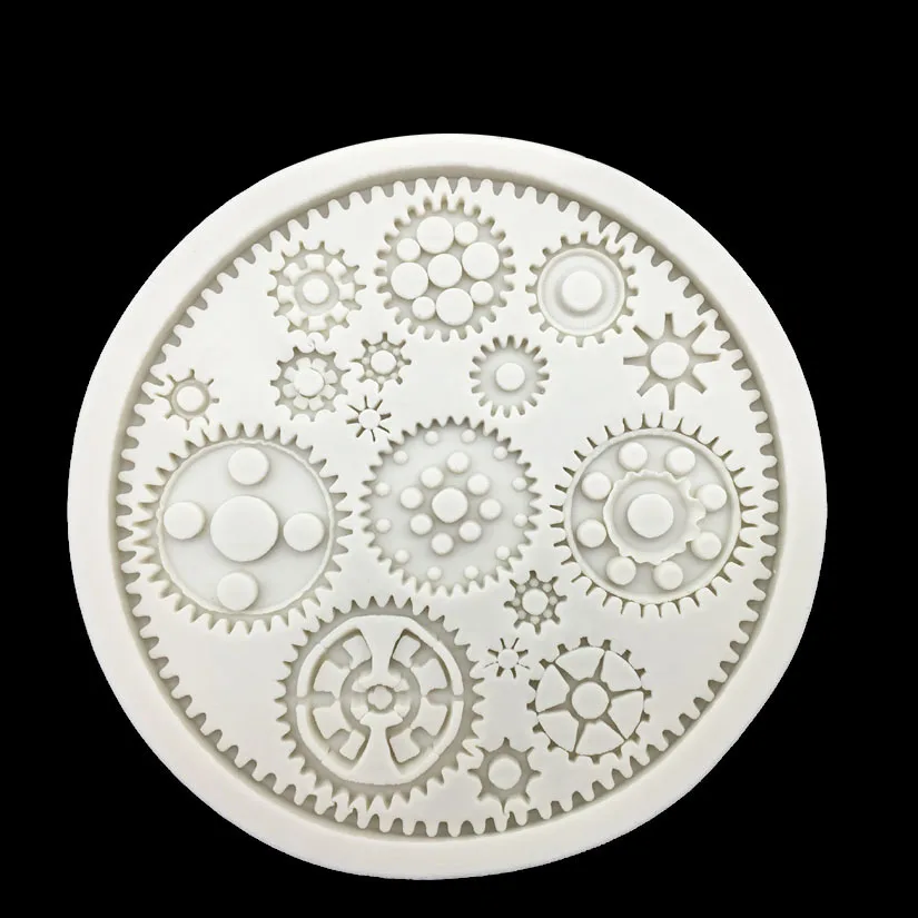 

Gear Shapes Silicone Sugarcraft Mould, Fondant Cake Decorating Tools Bakeware