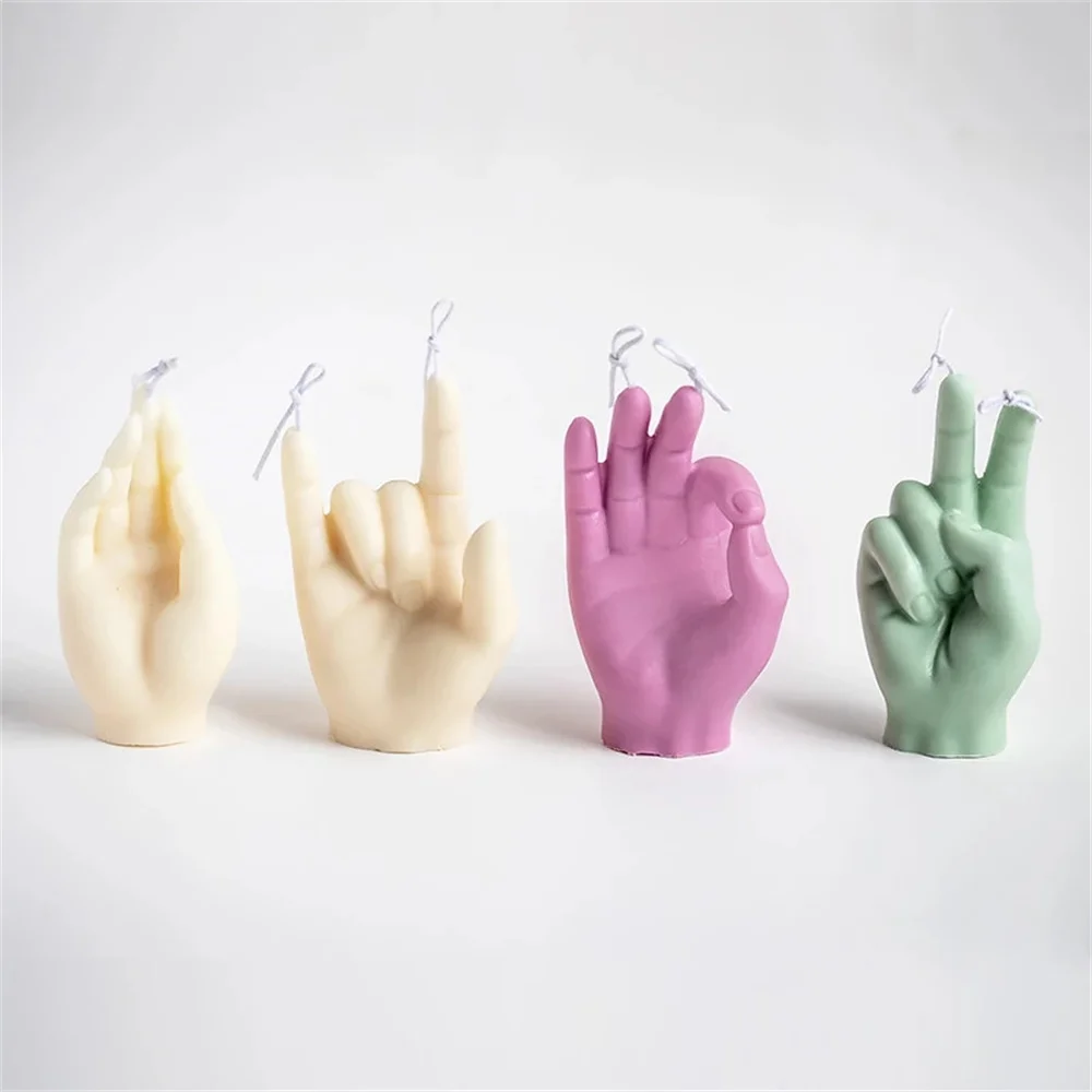 New Creative 3D Hand Gesture Aromatherapy Candle Silicone Mold Handmade Candle Making Molds DIY Home Decoration Crafts Gift
New Creative 3D Hand Gesture Aromatherapy Candle Silicone Mold Handmade Candle Making Molds DIY Home Decoration Crafts Gift