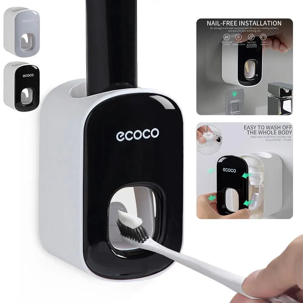Toothbrush Holder Gary Squeezer Toothpaste Househole Silicone ABS Punch Free Plastic Tools Black Storage Easy
Toothbrush Holder Gary Squeezer Toothpaste Househole Silicone ABS Punch Free Plastic Tools Black Storage Easy