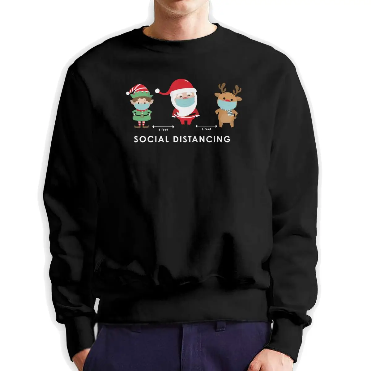 Family Social Distancing Santa Men's Sweatshirt Pure Cotton Crewneck Pullovers Lightweight Merry Christmas Hoodies Apparel
Family Social Distancing Santa Men's Sweatshirt Pure Cotton Crewneck Pullovers Lightweight Merry Christmas Hoodies Apparel