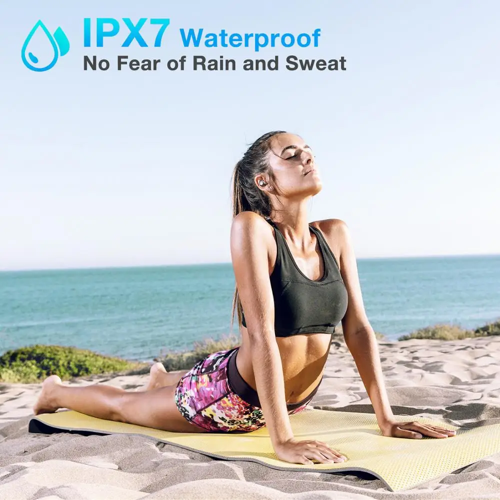 MUINE Wireless Earphones Bluetooth 3D Stereo Sound True Headphones with Mic, IPX7 Waterproof, Quick Charging Case
MUINE Wireless Earphones Bluetooth 3D Stereo Sound True Headphones with Mic, IPX7 Waterproof, Quick Charging Case