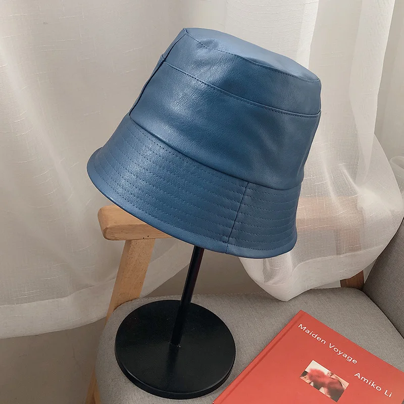 PU bucket hat панамы Women hats female street personality Men's smooth fisherman hat basin hat
PU bucket hat панамы Women hats female street personality Men's smooth fisherman hat basin hat