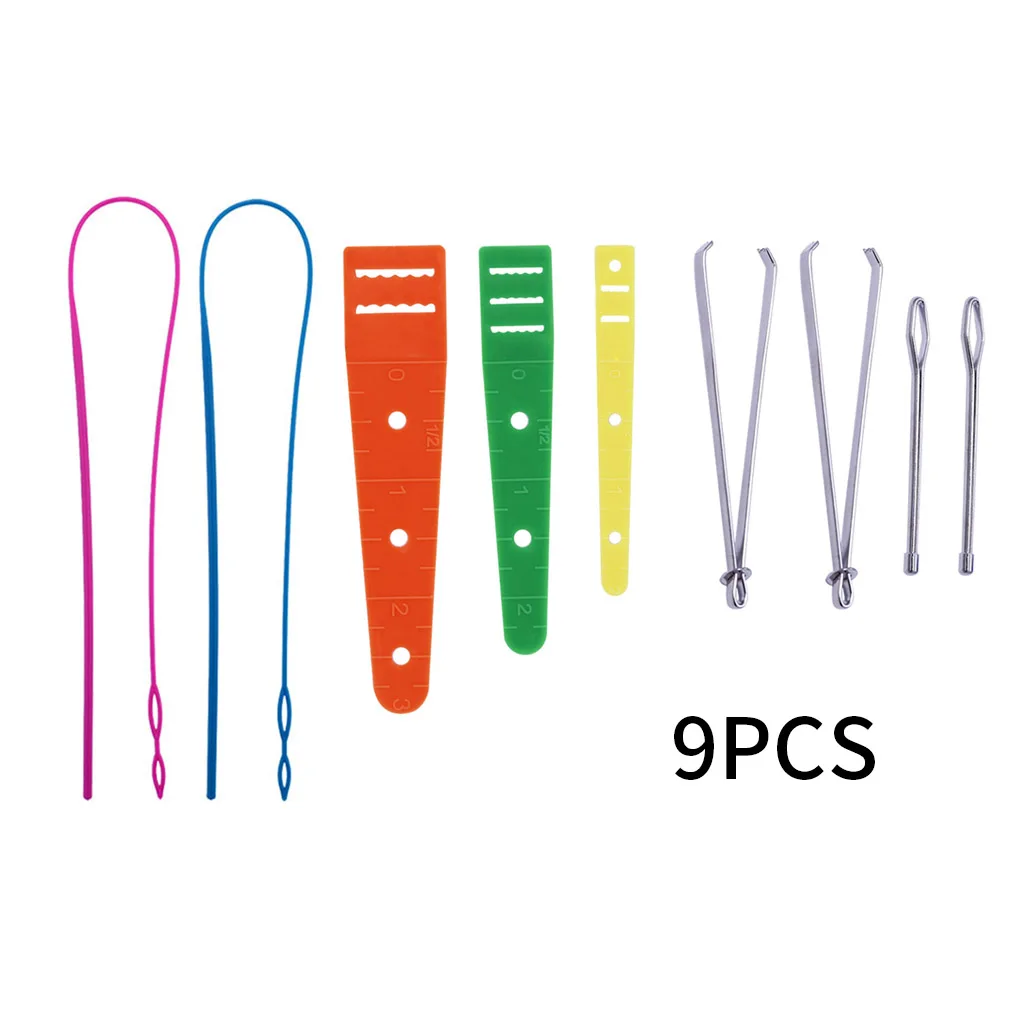 9pcs Elastic Band Threader Drawstring Guide Sewing Waistband Elastic Strap Rope Threading Tool
9pcs Elastic Band Threader Drawstring Guide Sewing Waistband Elastic Strap Rope Threading Tool