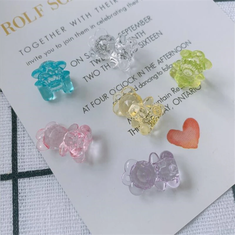 20pcs/lot new creative transparent acrylic bead cartoon bear charms for diy fashion earrings necklace jewelry making accessories
20pcs/lot new creative transparent acrylic bead cartoon bear charms for diy fashion earrings necklace jewelry making accessories
