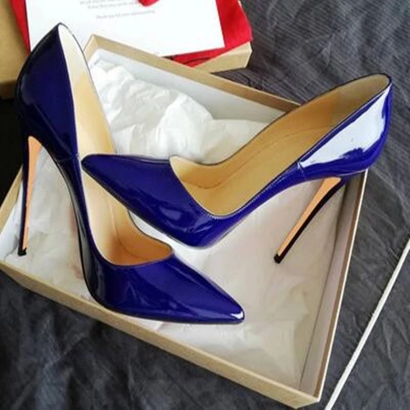 Dark Blue Patent Leather Pumps Woman 12/10/8cm High Heels Summer Dress Wedding Shoes Women Sexy Slip-On Party Stiletto Heels
Dark Blue Patent Leather Pumps Woman 12/10/8cm High Heels Summer Dress Wedding Shoes Women Sexy Slip-On Party Stiletto Heels