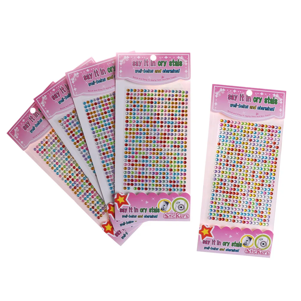 2set 468pcs/1Set 4mm Self-adhesive Rhinestones Sticker Mobile Diy Full Color Crystal Diamond Scrapbooking Stickers Children Toys
2set 468pcs/1Set 4mm Self-adhesive Rhinestones Sticker Mobile Diy Full Color Crystal Diamond Scrapbooking Stickers Children Toys