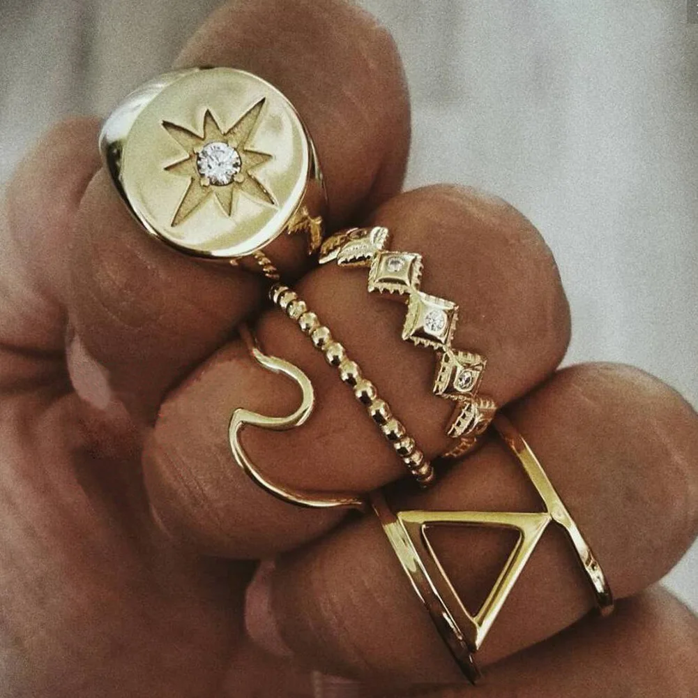 5Pcs/Set Rings For Women Fashion Rings Aesthetic Ring Holiday Gifts Couple Gift European And American Women's Ring 2021 Trend
5Pcs/Set Rings For Women Fashion Rings Aesthetic Ring Holiday Gifts Couple Gift European And American Women's Ring 2021 Trend