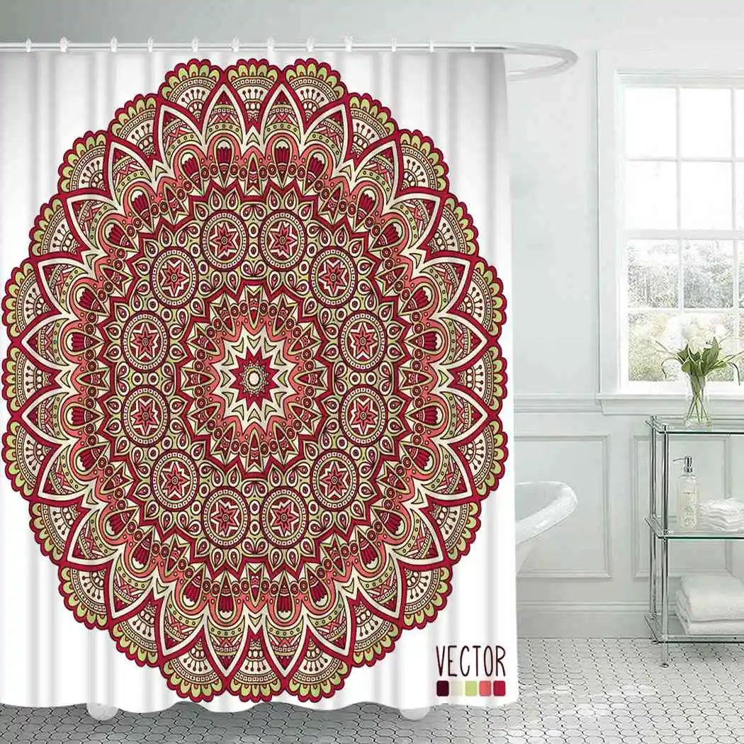 Mandala Shower Curtain With Hooks for Bathroom Round Vintage Waterproof Polyester Bath Shower Curtain Set Home Bathroom Decor
Mandala Shower Curtain With Hooks for Bathroom Round Vintage Waterproof Polyester Bath Shower Curtain Set Home Bathroom Decor