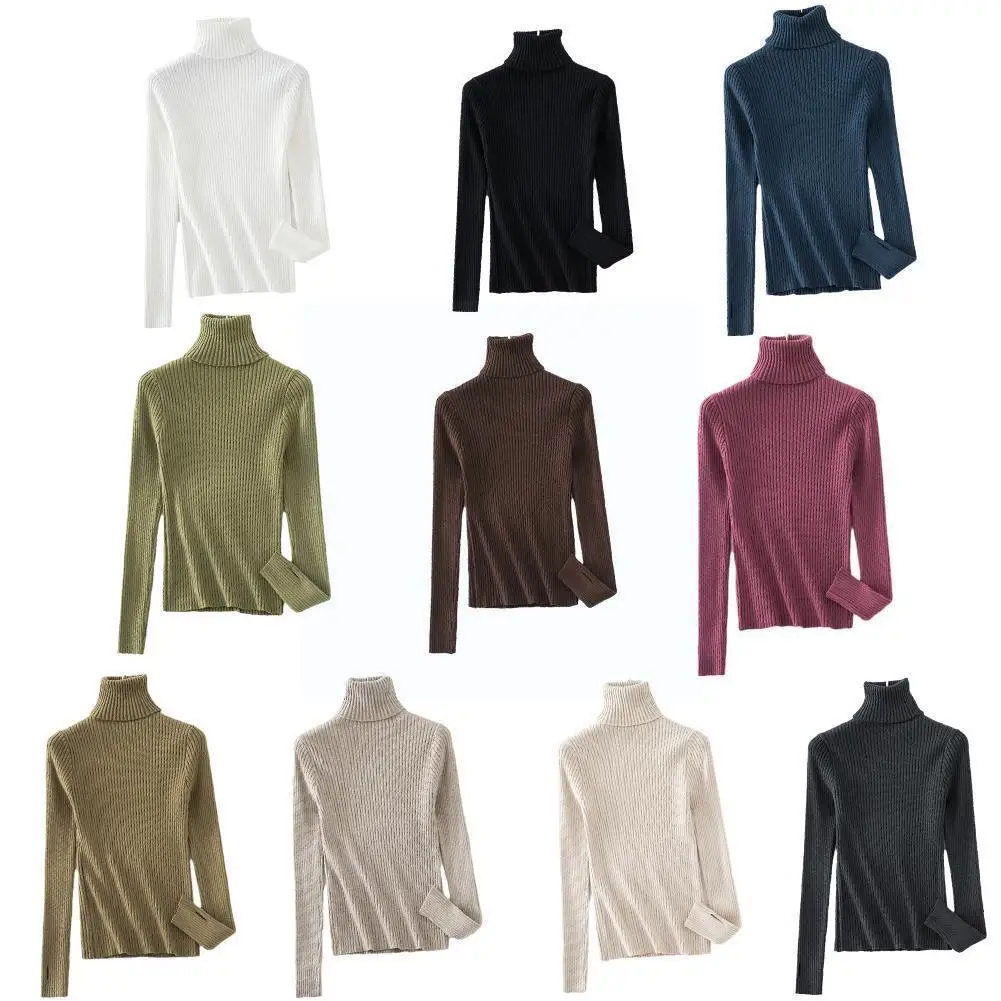 1PCS Knitted Women High Neck Sweater Pullovers Turtleneck Women Fit Slim Size Basic Colors 10 One Winter Autumn Sweaters W1C8
1PCS Knitted Women High Neck Sweater Pullovers Turtleneck Women Fit Slim Size Basic Colors 10 One Winter Autumn Sweaters W1C8