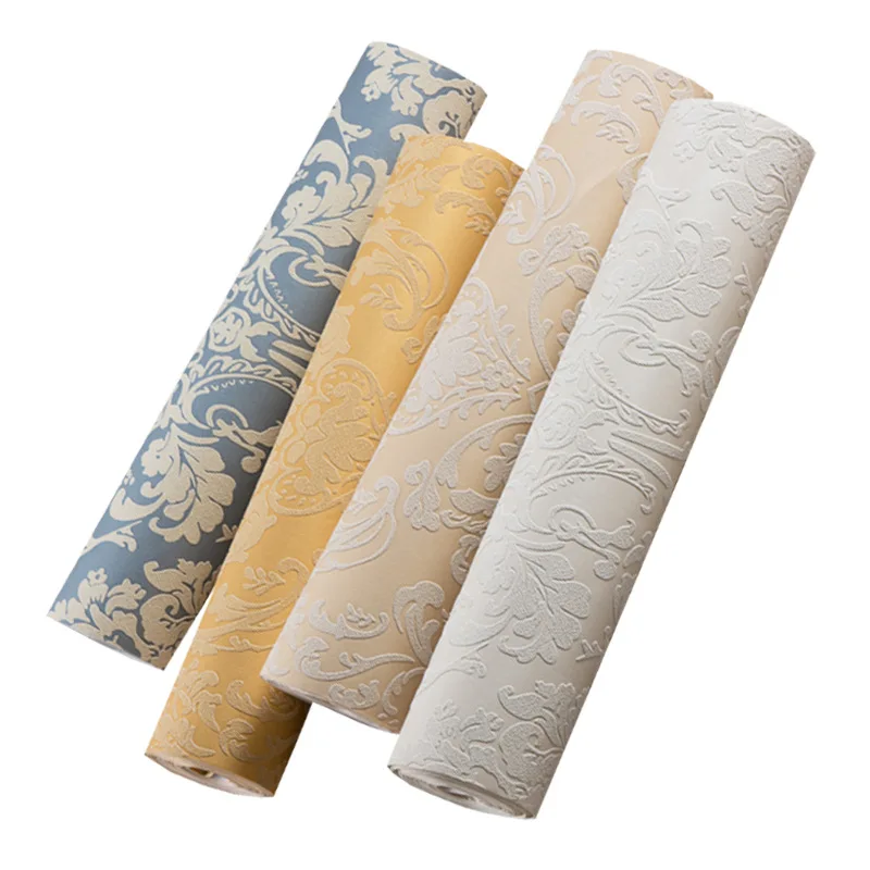 European style non woven wallpaper bedroom living room TV background wallpaper relief thickening pastoral 3D flocking wallpaper 
European style non woven wallpaper bedroom living room TV background wallpaper relief thickening pastoral 3D flocking wallpaper