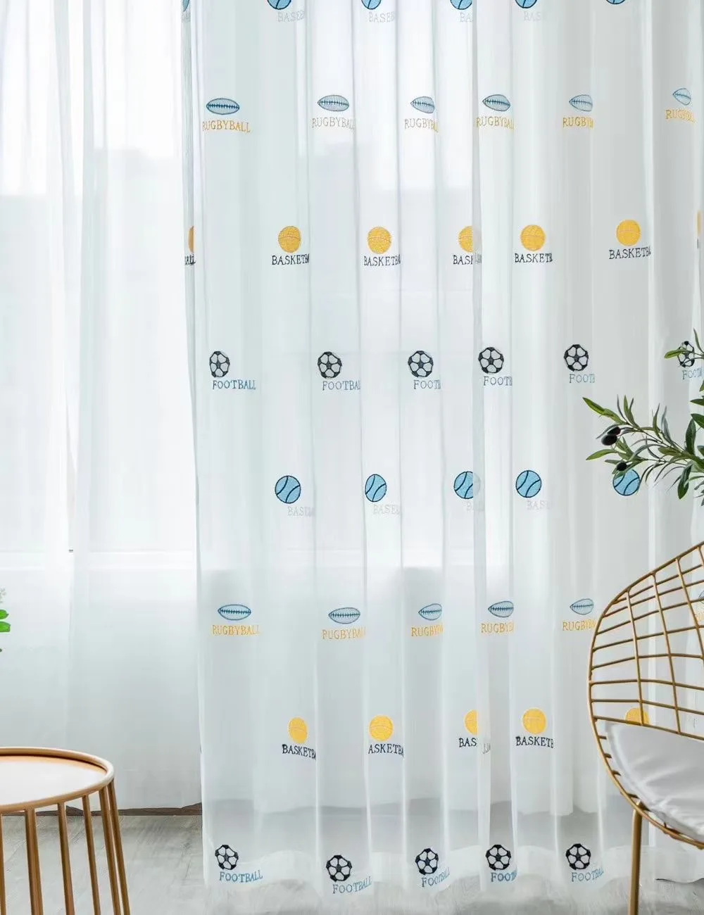 Modern Colorful Football Printed Sheer Curtains Window Tulle Curtains for Living Room Bedroom Kitchen Kids Room Home Decoration
Modern Colorful Football Printed Sheer Curtains Window Tulle Curtains for Living Room Bedroom Kitchen Kids Room Home Decoration