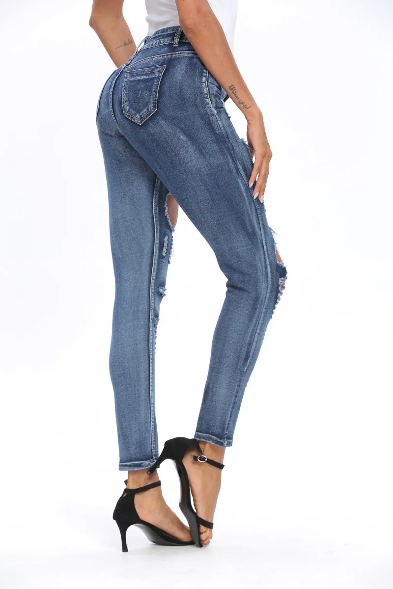 High Quality Lady Super Skinny Distress Jeans Causal Slim Fit Denim Pants with Hole Stretchy Cut Women Baggy Pencil Jeans Women
High Quality Lady Super Skinny Distress Jeans Causal Slim Fit Denim Pants with Hole Stretchy Cut Women Baggy Pencil Jeans Women