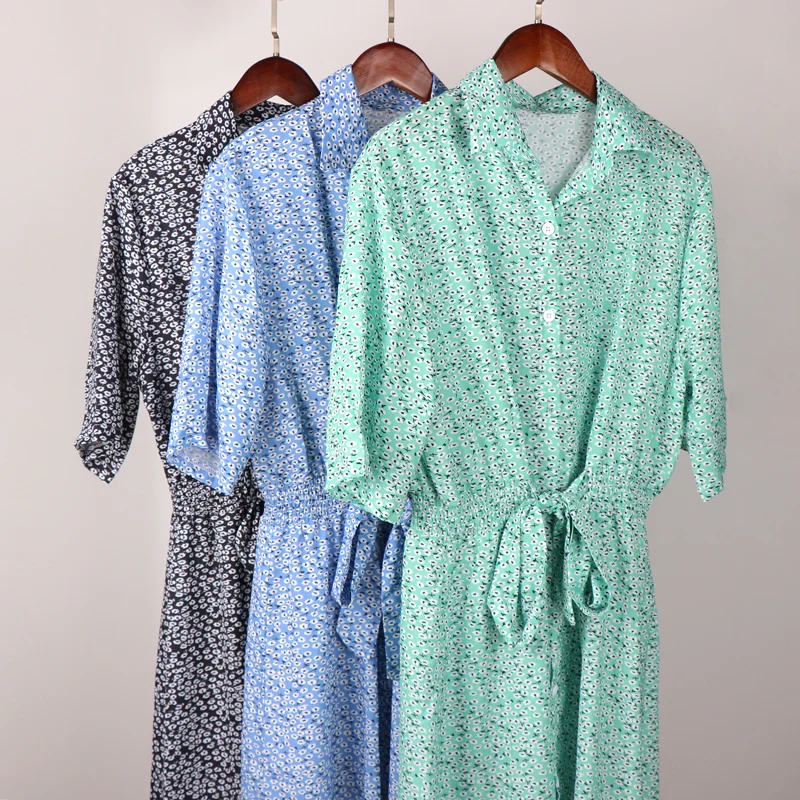 Floral Dress Women Casual Print Dress V-Neck Midi Dresses Female Short Sleeve Button Loosed Dress Summer Holiday Beach Vestidos
Floral Dress Women Casual Print Dress V-Neck Midi Dresses Female Short Sleeve Button Loosed Dress Summer Holiday Beach Vestidos