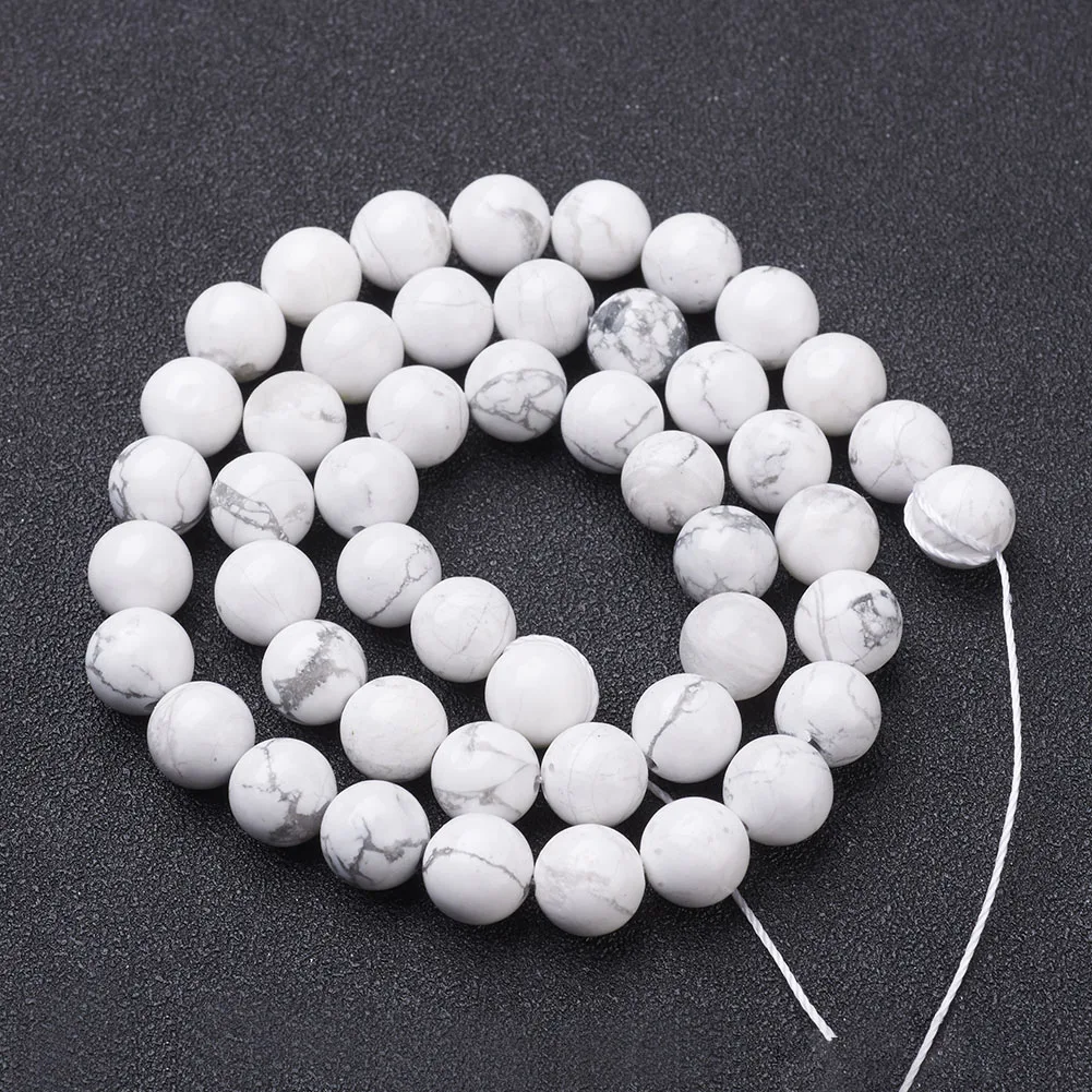 10Strands 8mm Natural Howlite White Round Gemstone Beads For Necklaces Bracelets Jewelry Making DIY Accessories , Hole: 1mm
10Strands 8mm Natural Howlite White Round Gemstone Beads For Necklaces Bracelets Jewelry Making DIY Accessories , Hole: 1mm