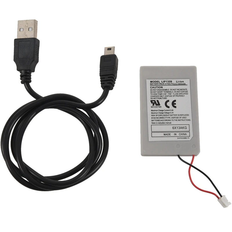 2x Батарея 1800 мА/ч 3 7 v + USB кабель для консоль Sony контроллер PS3 Игровые приставки