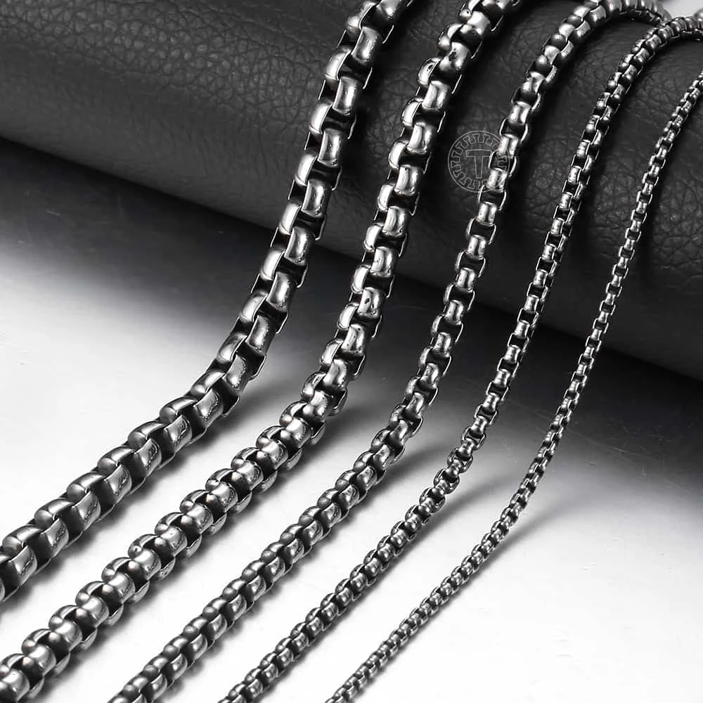 Davieslee Mens Necklace Gunmetal Thin Stainless Steel Round Box Chain Necklaces For Men Jewelry Dropshipping 2018 2-6mm DKNM06
Davieslee Mens Necklace Gunmetal Thin Stainless Steel Round Box Chain Necklaces For Men Jewelry Dropshipping 2018 2-6mm DKNM06