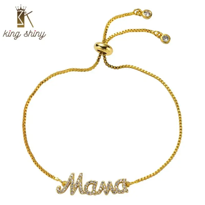 Elegant Woman Letter Mama Copper Charm Bracelet for Woman Adjustable Boy Gril Gold Bracelet Bangle Mother's Day Gift for Ladies
Elegant Woman Letter Mama Copper Charm Bracelet for Woman Adjustable Boy Gril Gold Bracelet Bangle Mother's Day Gift for Ladies