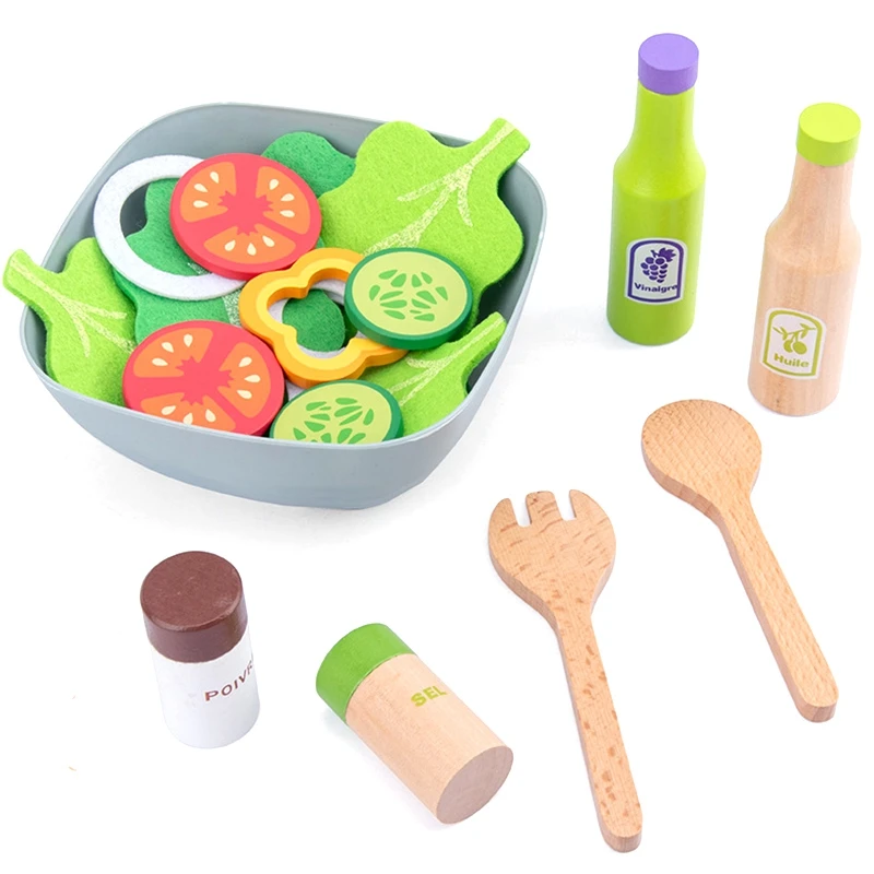 Деревянные игровые наборы для ролевых игр Skitchen, детские игрушки для симуляции салата
Деревянные игровые наборы для ролевых игр Skitchen, детские игрушки для симуляции салата