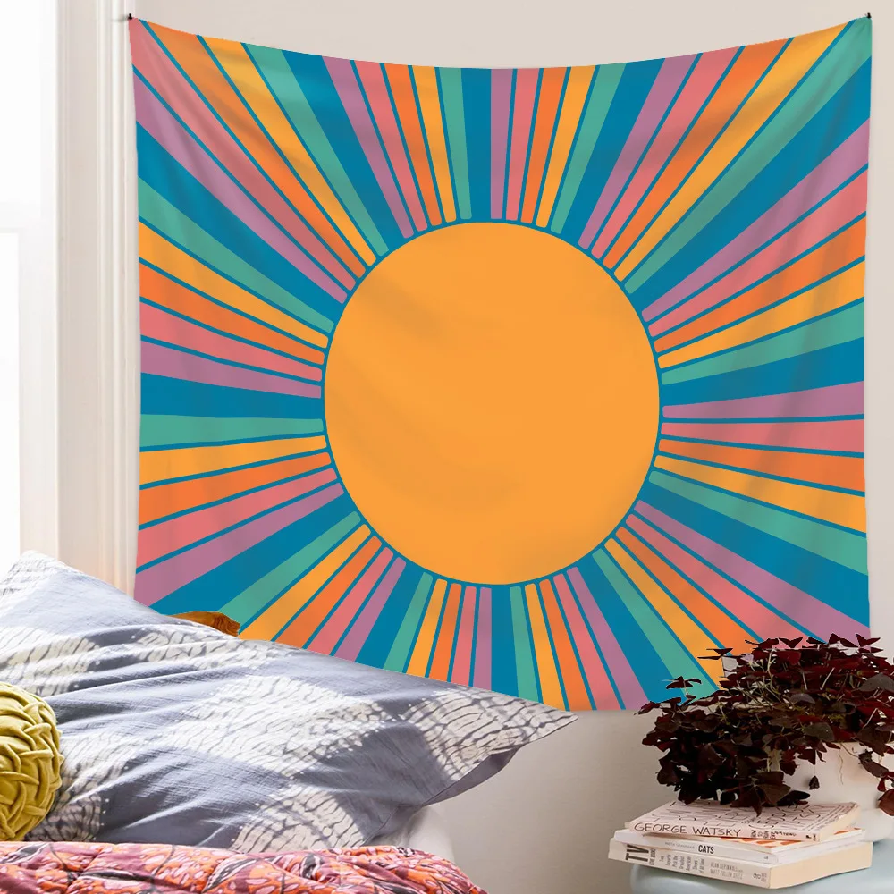 Colorful Sunshine Wall Tapestry Sun Mandala Carpet Psychedelic Tapiz Aesthetic Boho Decoration Home Decor Farmhouse College Dorm
Colorful Sunshine Wall Tapestry Sun Mandala Carpet Psychedelic Tapiz Aesthetic Boho Decoration Home Decor Farmhouse College Dorm