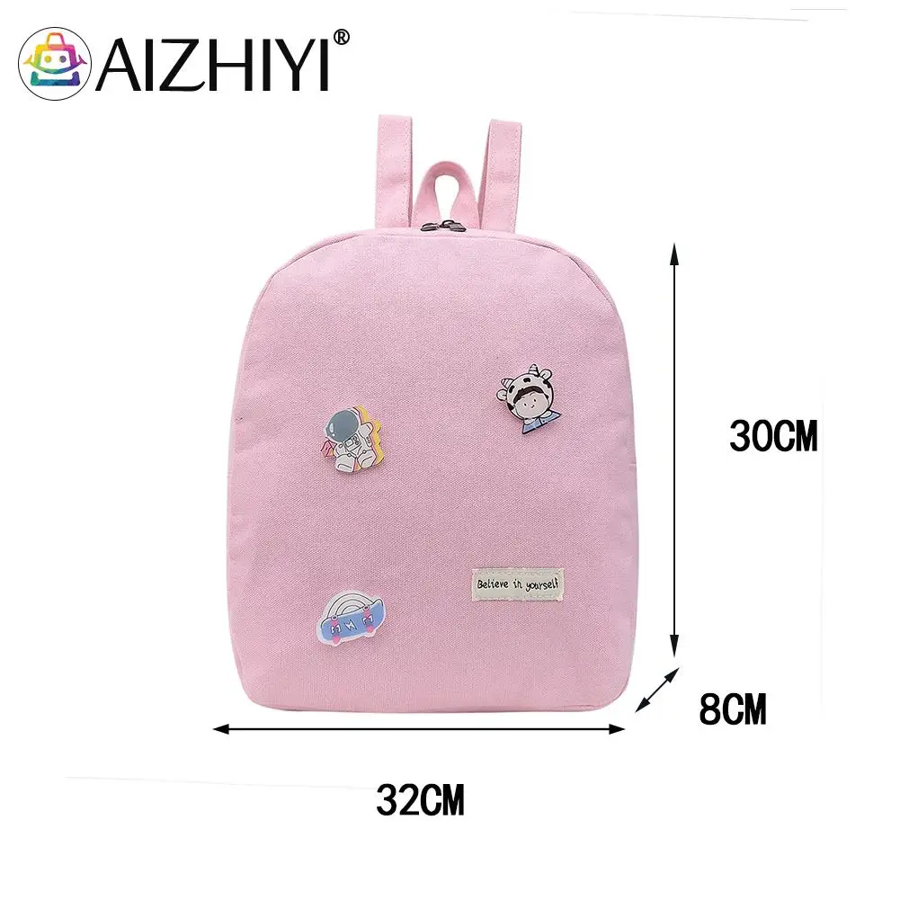 Vintage Women Canvas Solid Color Backpack Casual Preppy Style Large Capacity Knapsack Rucksacks Handbags with Cartoon Badges
Vintage Women Canvas Solid Color Backpack Casual Preppy Style Large Capacity Knapsack Rucksacks Handbags with Cartoon Badges