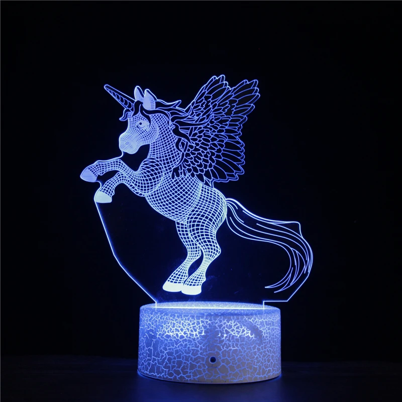 Cartoon Angle Unicorn 3D LED Visual Night Lights for Kids Table Lamp Baby Sleeping Light Birthday Christmas Gift Home Decoration
Cartoon Angle Unicorn 3D LED Visual Night Lights for Kids Table Lamp Baby Sleeping Light Birthday Christmas Gift Home Decoration