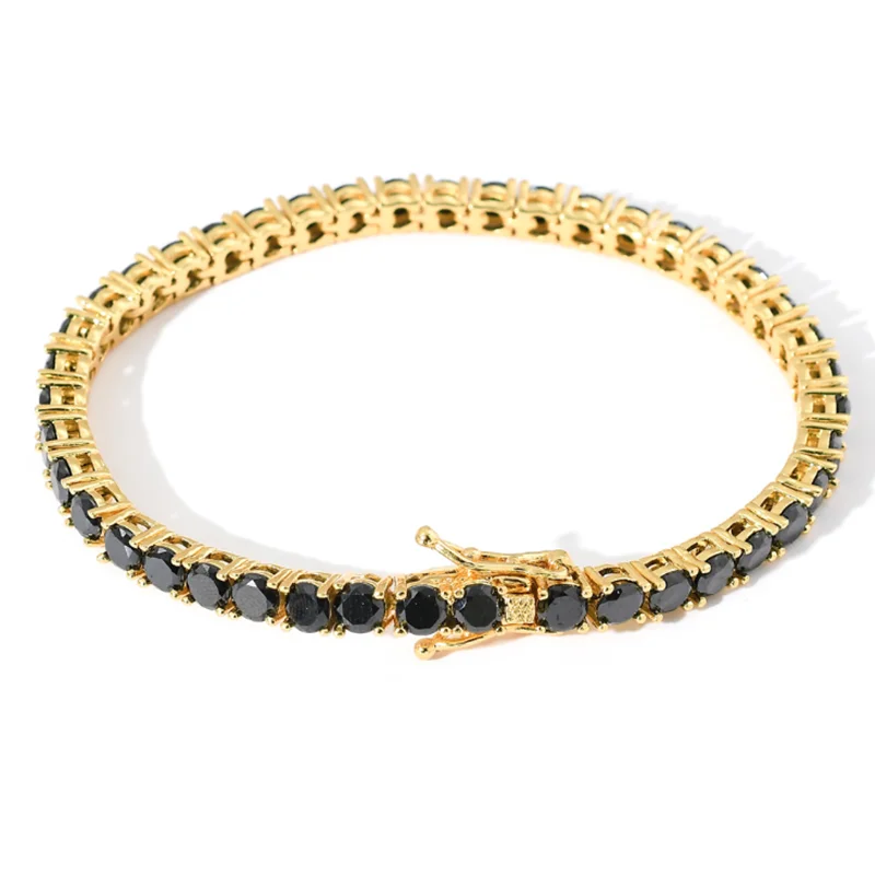 High Quality Tennis Chain Black Zircon Bracelet CZ Link for Men Women Couple Jewelry
High Quality Tennis Chain Black Zircon Bracelet CZ Link for Men Women Couple Jewelry
