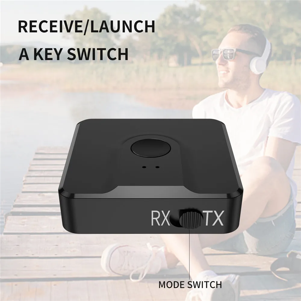 Kebidu 2 в 1 Bluetooth V5.0 аудио передатчик приемник стерео беспроводное 3 5 мм к 2RCA AUX