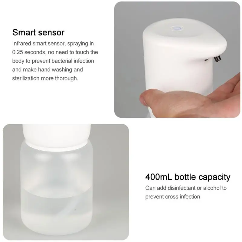1PC 400ml Soap Dispenser USB Charging Anti-microbial Hand-wash Foam Sprayer Non-contact Automatic Induction Cleaning Saponifier
1PC 400ml Soap Dispenser USB Charging Anti-microbial Hand-wash Foam Sprayer Non-contact Automatic Induction Cleaning Saponifier