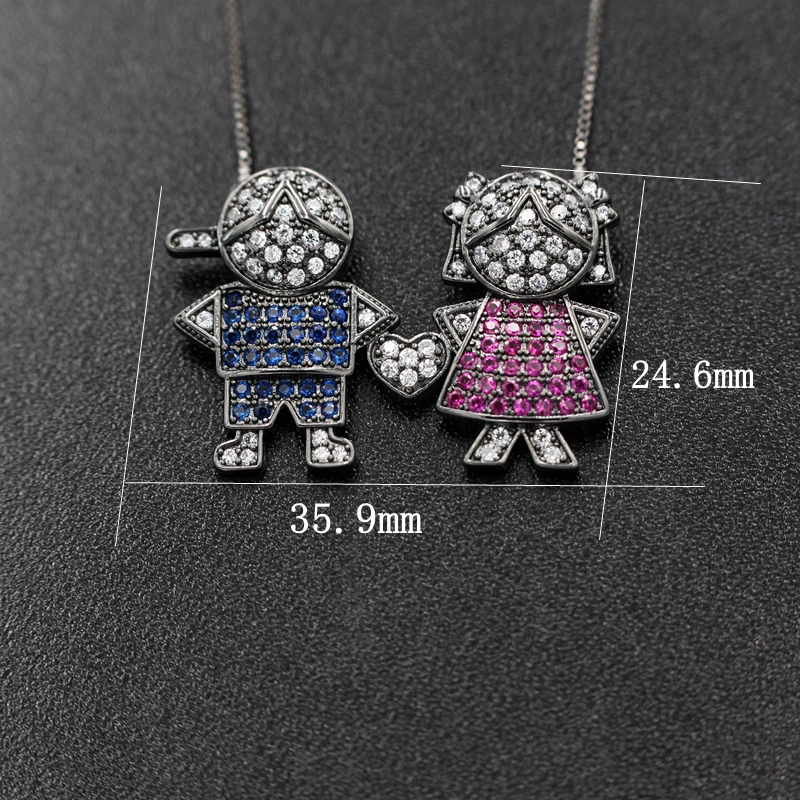 Boy And Girl Pendant Necklaces For women Gift Multi-color Cubic Zirconia Child Pendant Necklaces Women's fashion Jewelry Colar
Boy And Girl Pendant Necklaces For women Gift Multi-color Cubic Zirconia Child Pendant Necklaces Women's fashion Jewelry Colar